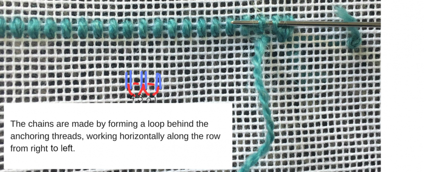 laced chain stitch