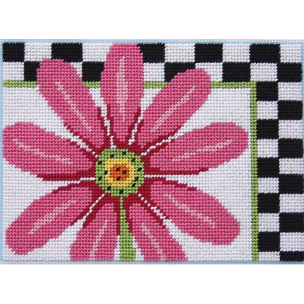 Easy Needlepoint Kit Pink Daisy