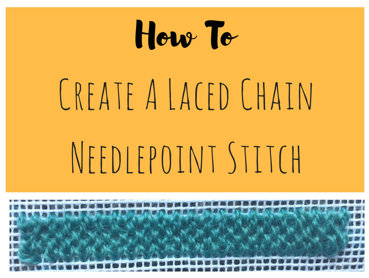 laced chain needlepoint stitch how to