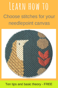 how to choose needlepoint stitches for a canvas