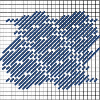 needlepoint swirl stitch small