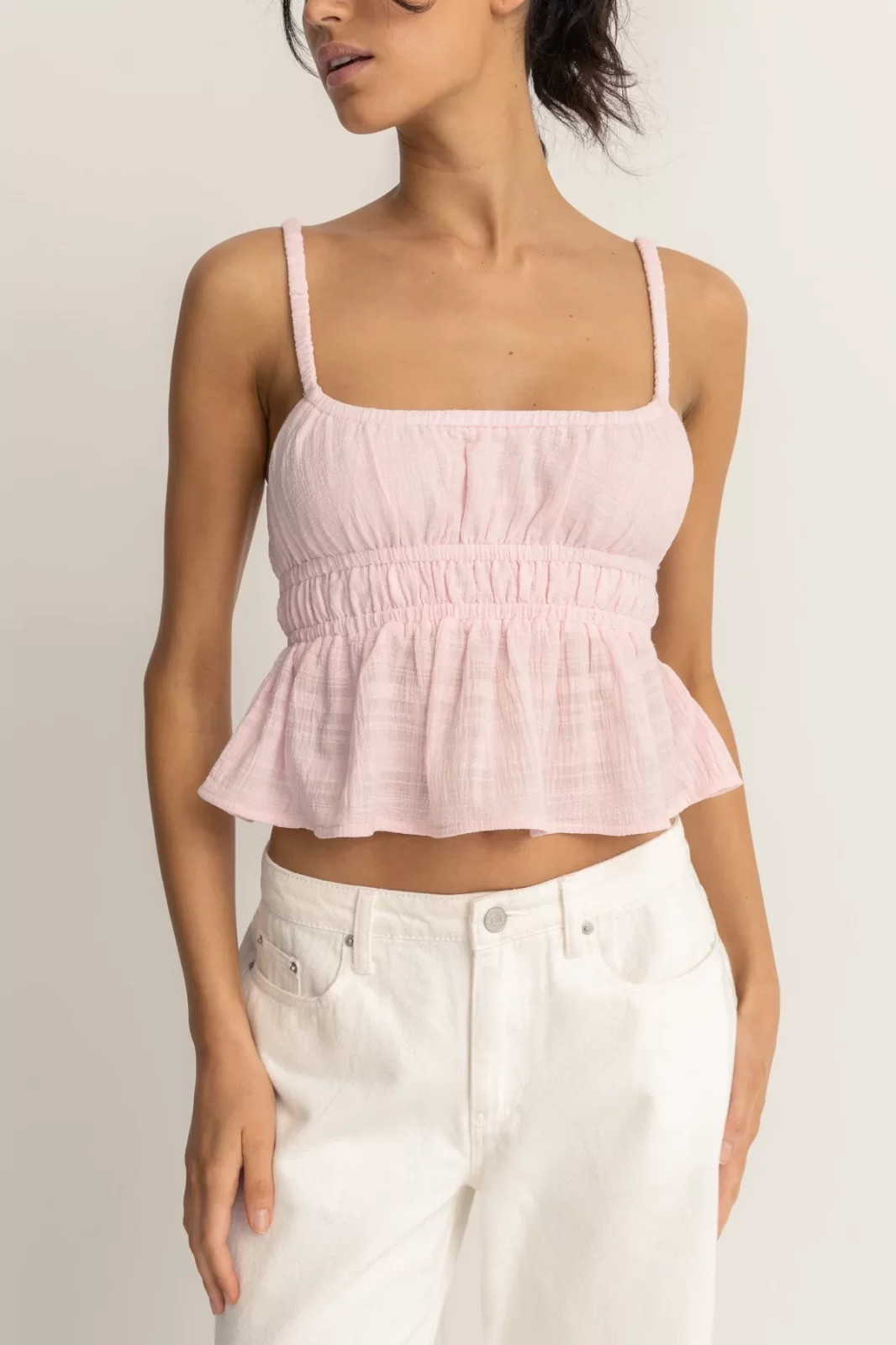 【Babylclub】韓国人気★Babydoll Warmer Top Rhythm Babydoll Tank Pink - 9360397020199