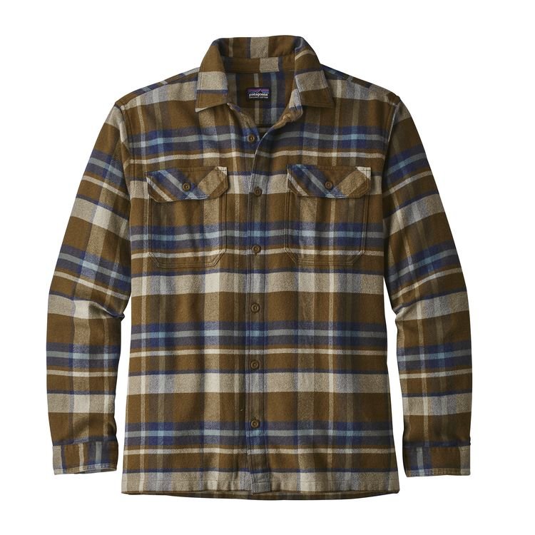 Patagonia Long-Sleeved Fjord Flannel Shirt Basin: Sediment - 191743169595