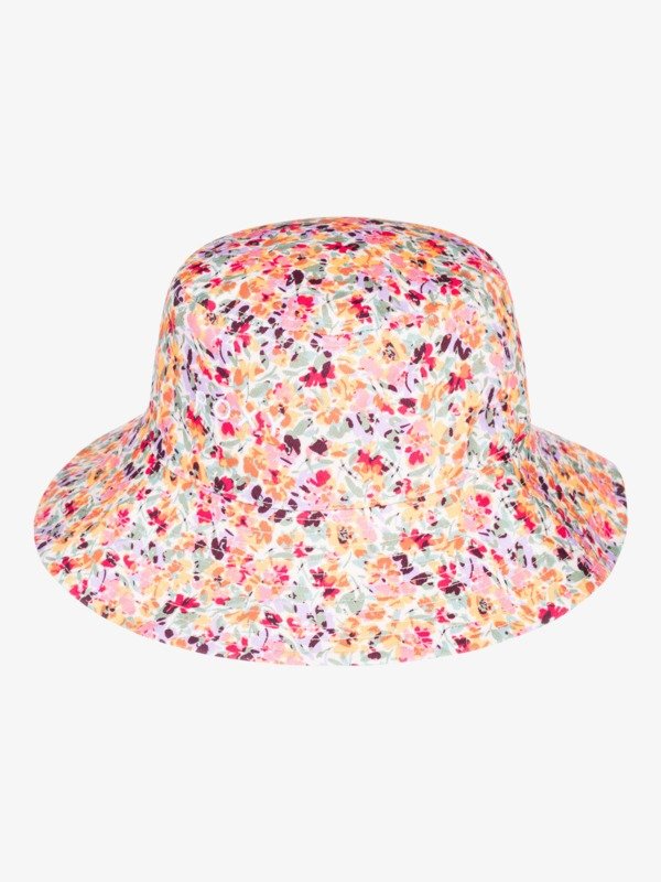 Roxy Aloha Sunshine Reversible Bucket Hat Pastel Rose Swept Up Floral ...