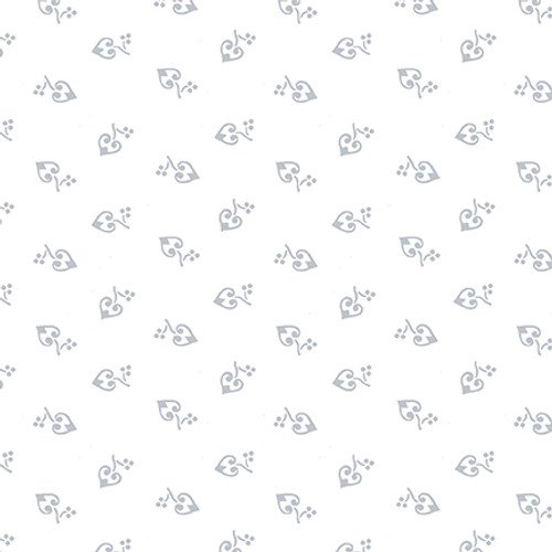 Quilter's Flour VI - Curlicue Hearts 1689 01W White on White