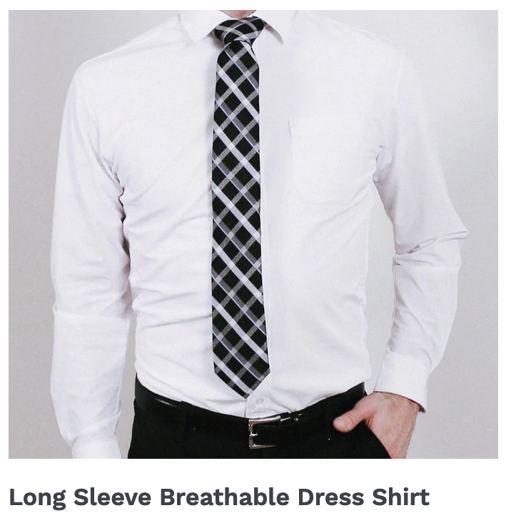 breathable men's dress shirt Serve Men's Dress Shirt- Regular LS with permethrin treatment upon request