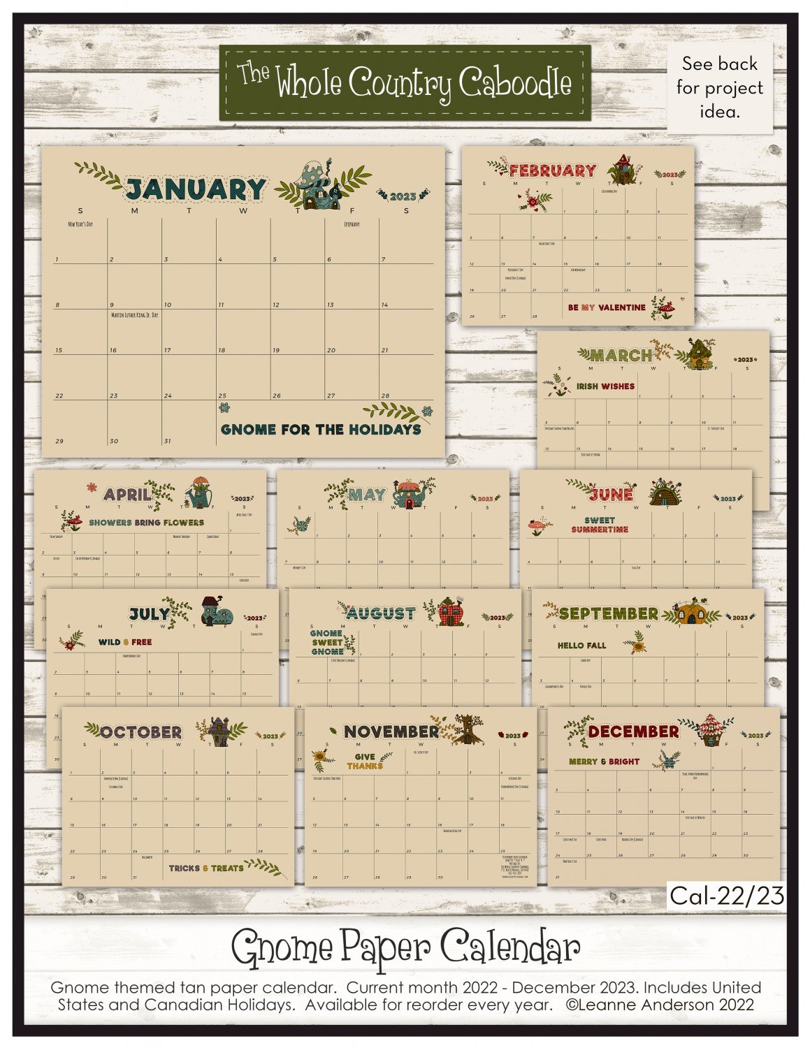 Gnome Paper Calendar 2023 730629908912