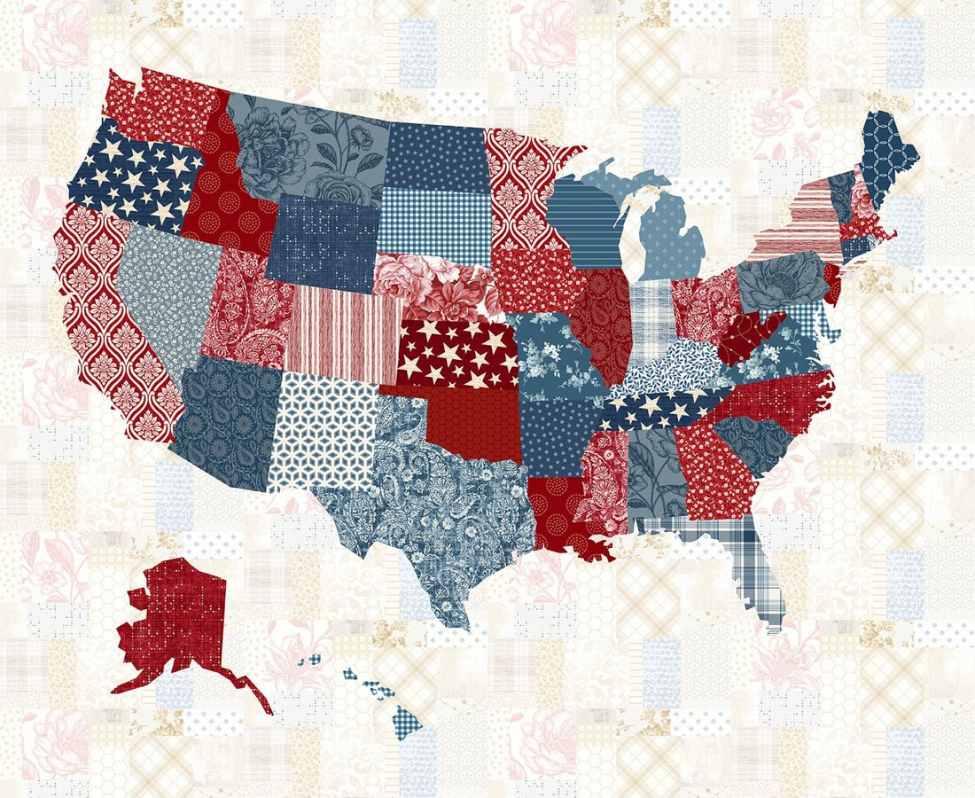 Pieces of America USA Map (36) by Lilac Bee Designs for Studio E