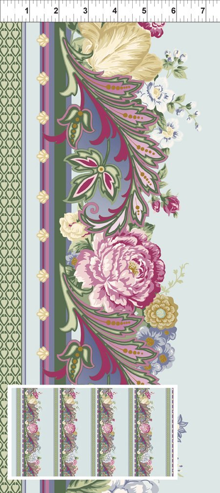 By The Yard Flower Design On Fuchsia Background 100/% Cotton Fabric