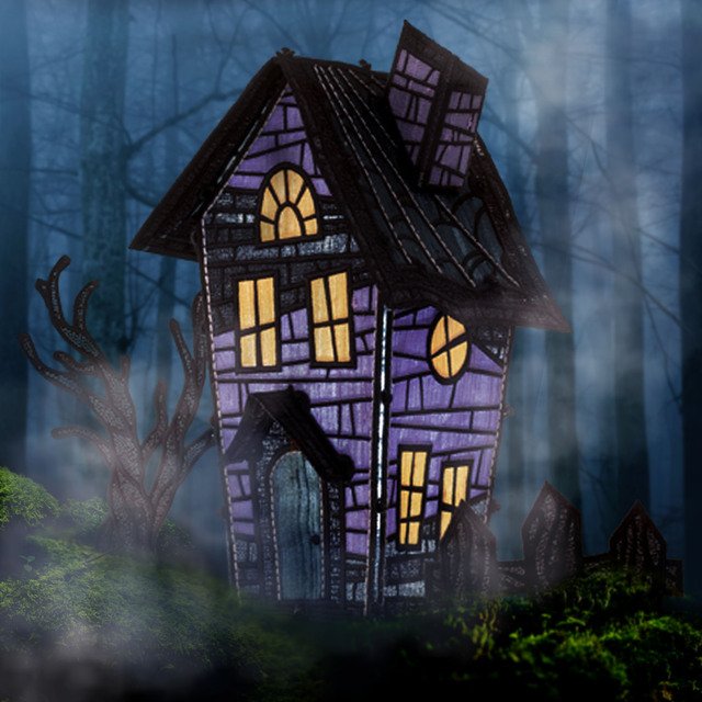 12641CD Freestanding Lace Haunted House 2 OESD