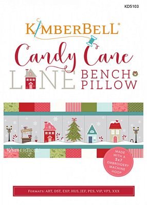 KD5103 Candy Cane Lane Bench Pillow CD - Embroidery Version Kimberbell
