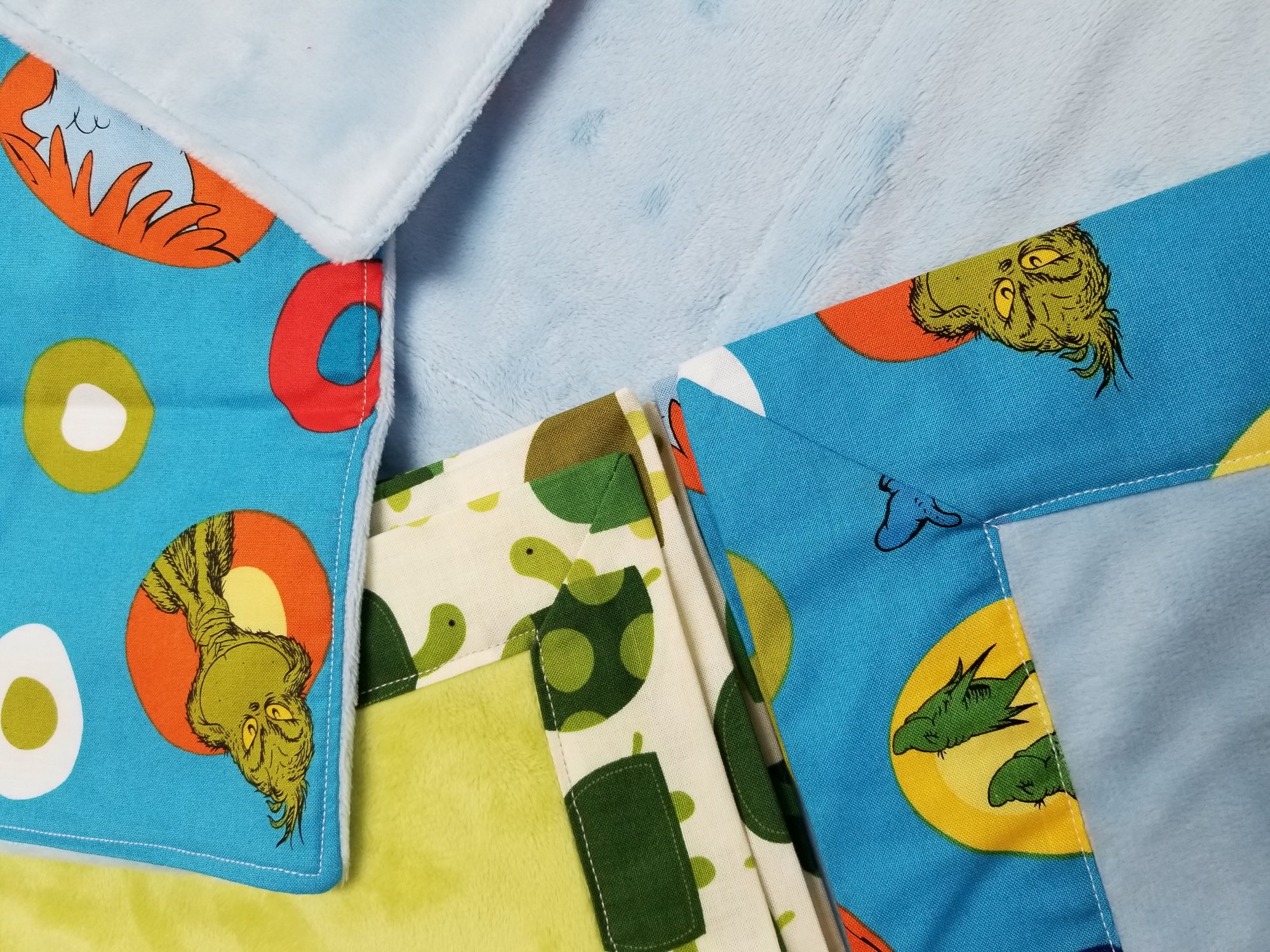 Mitered Corner Baby Blanket And Burp Cloth