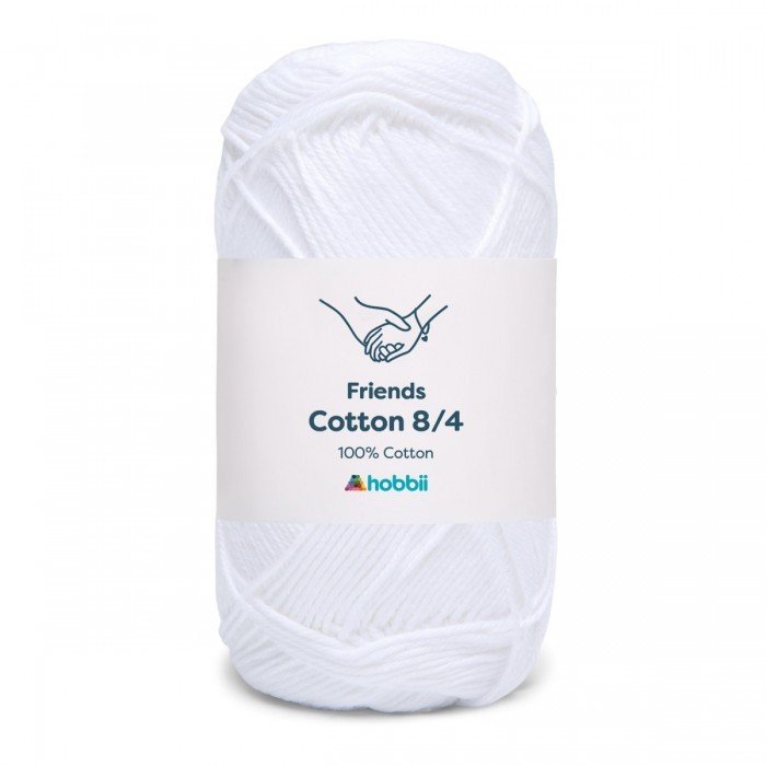 Hobbii Friends 8/4 yarn - 01 white - 5714421202114