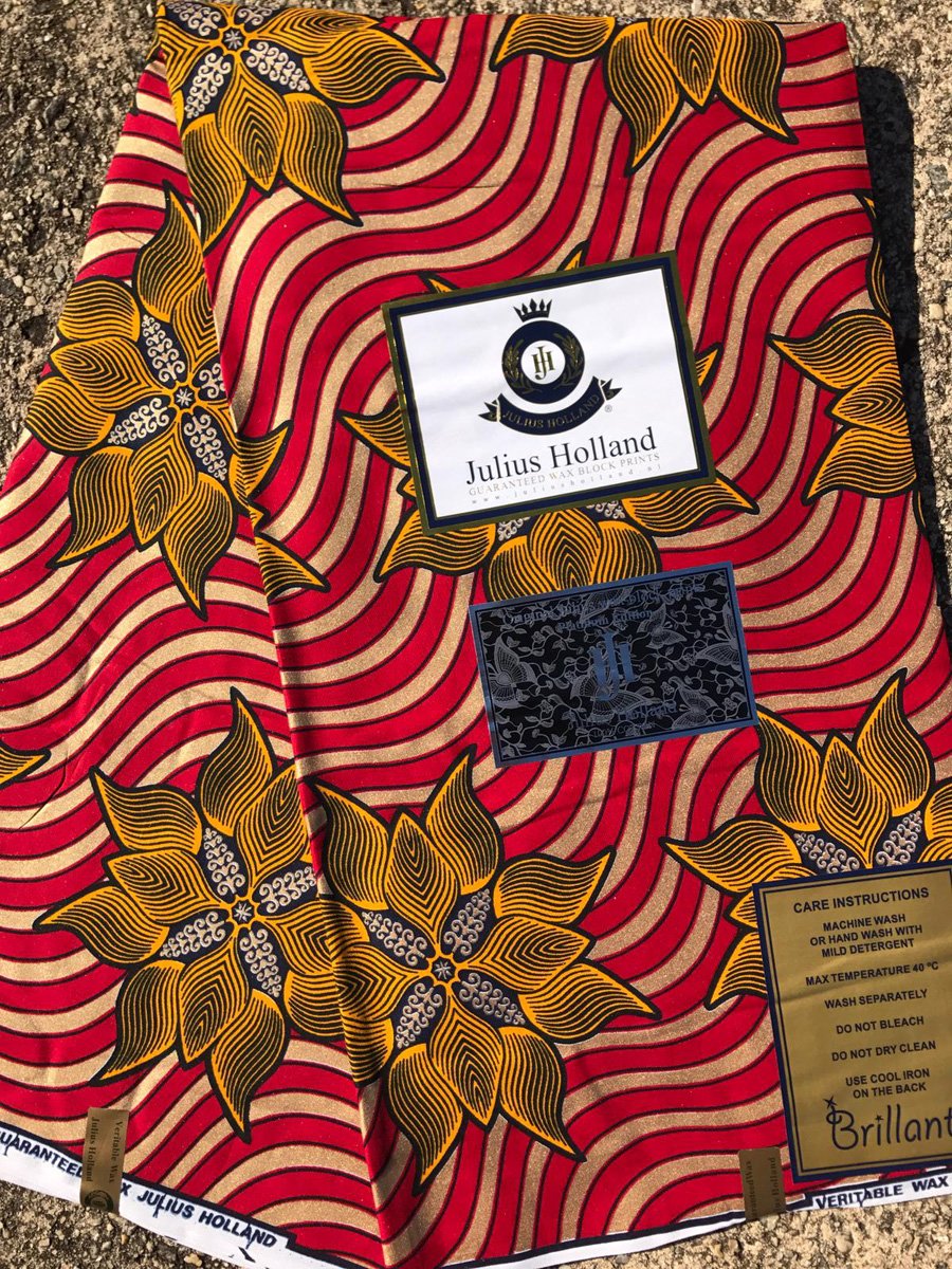 red ankara fabric