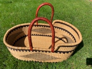 moses basket leather handles