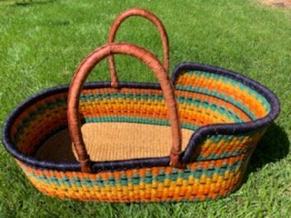 moses basket leather handles