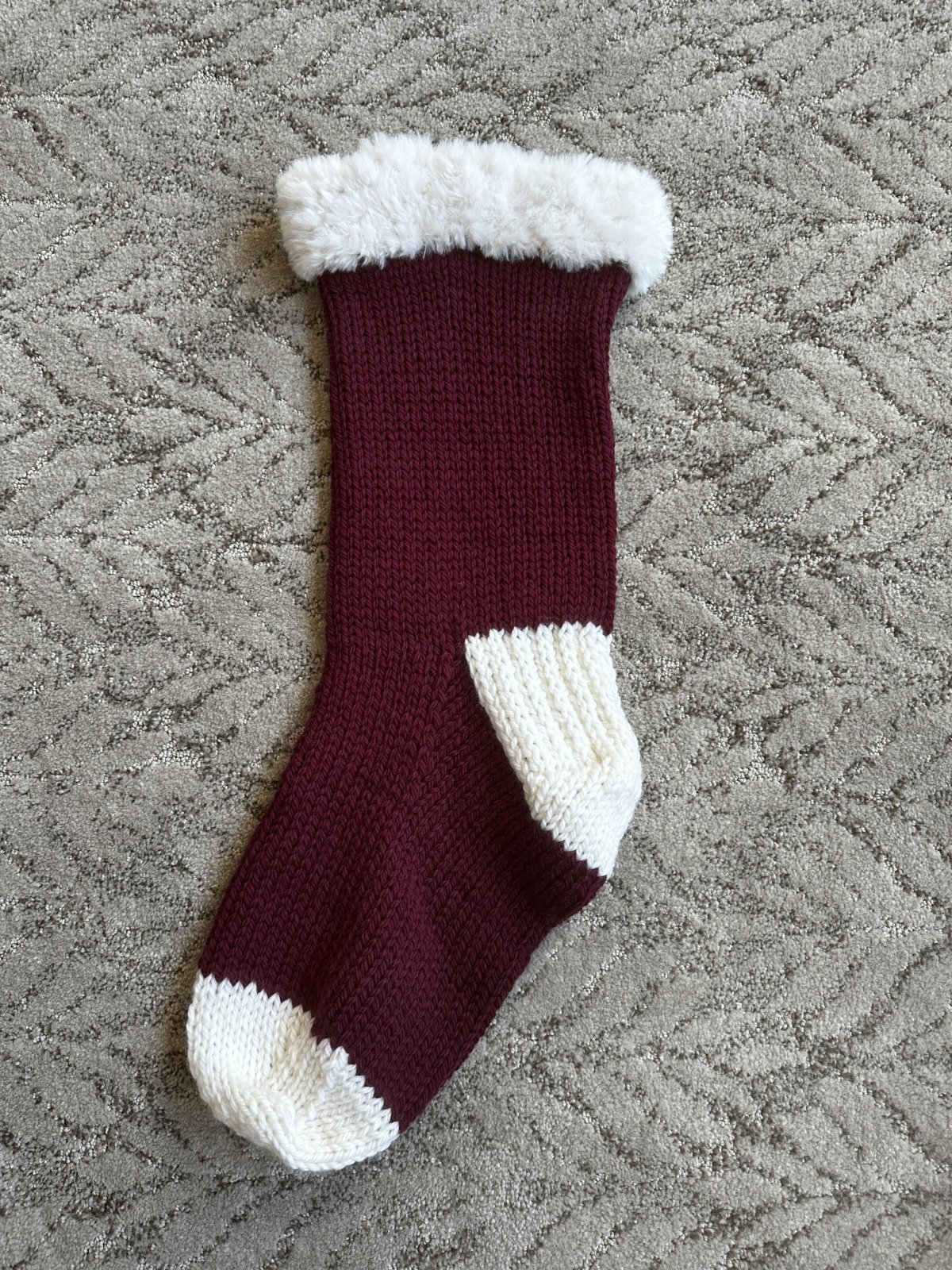 Jumbo Christmas Stocking in 220 Superwash Grande