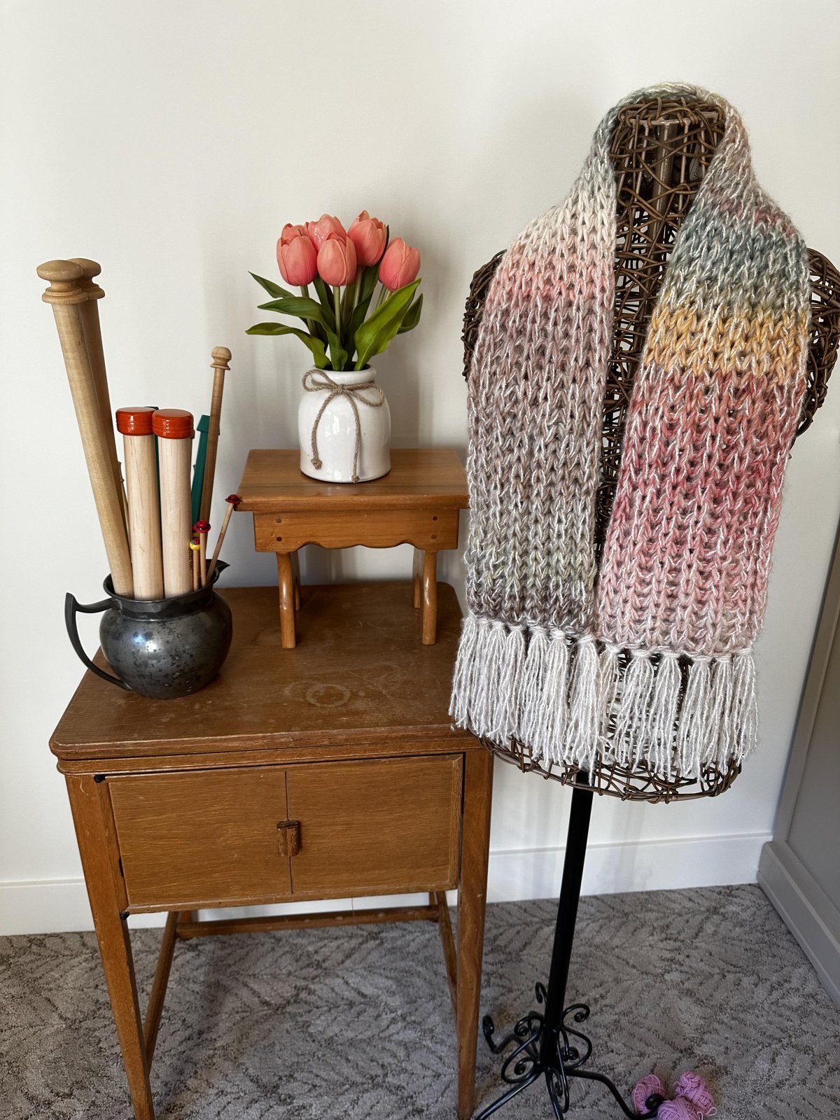 Brioche Scarf in Creative Melange and Icon