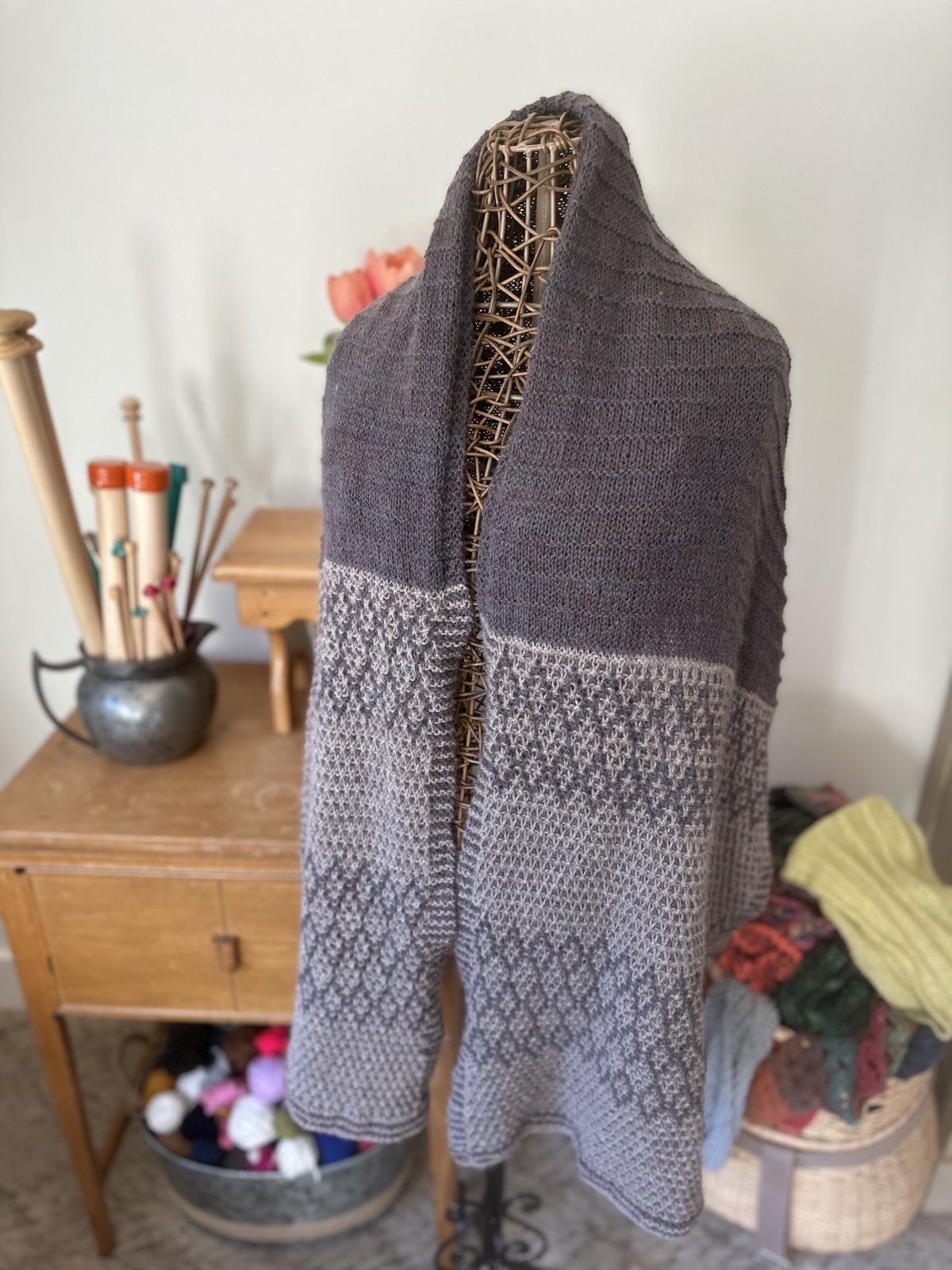 Double Win Mosaic Shawl in Herriot Fine