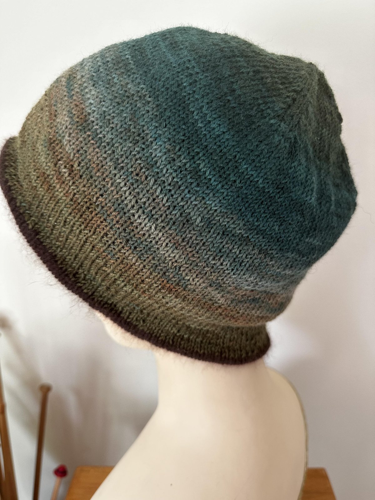 Double Thick Hat in Posh and Watercolor Sock