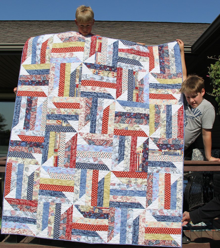 Star Spangled Jelly Roll Quilt Kit Star Spangled Jelly Roll Quilt Kit