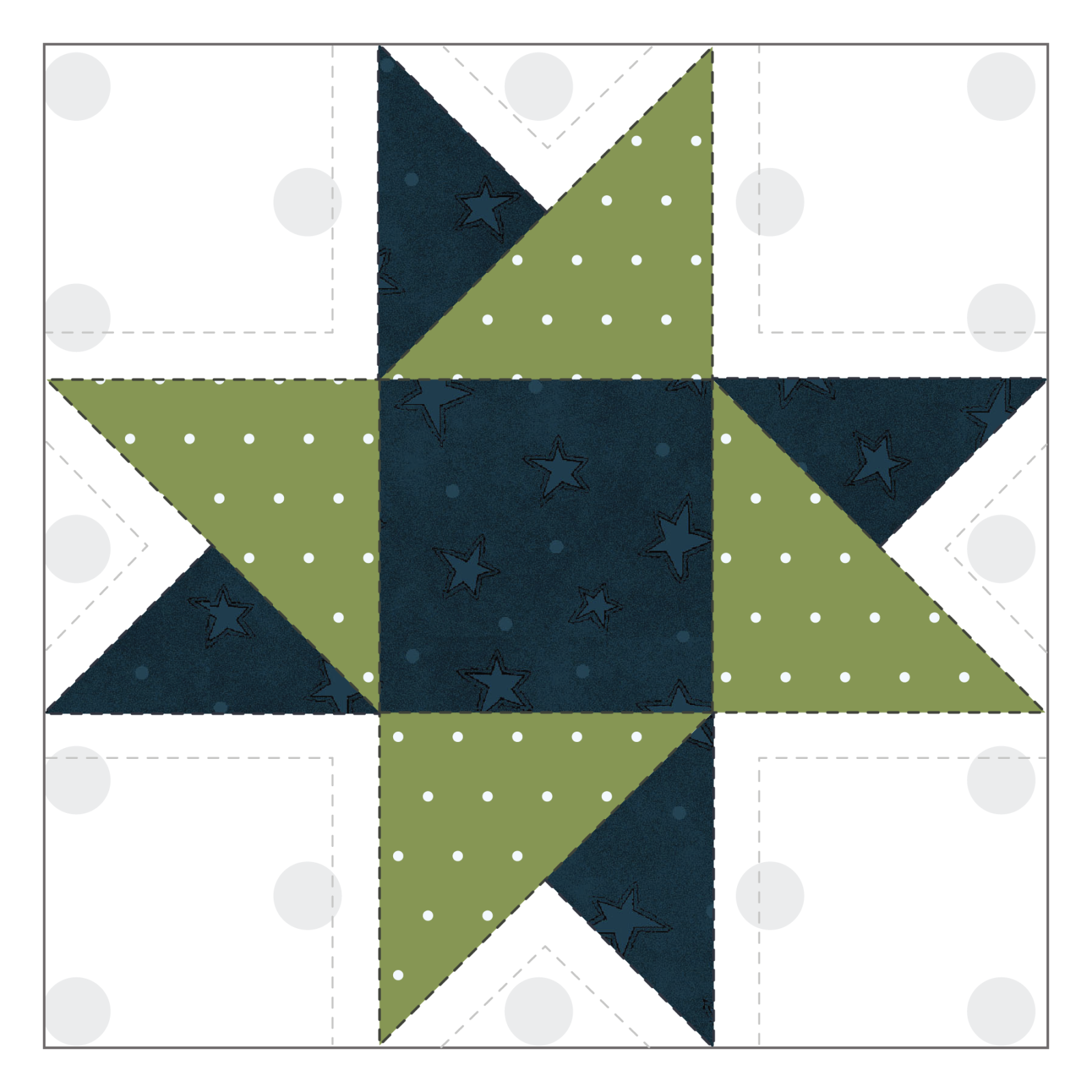 Star Quilt Block Applique Pattern 730629909063