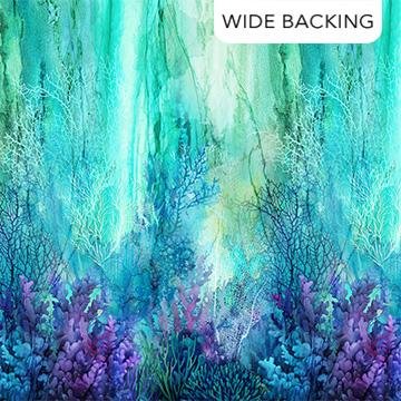 Northcott B28876-66 Coral Reef 108 Wide Backing Turquoise Multi '