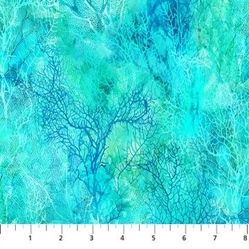 Northcott DP28881-66 Coral Reef Coral Texture Turquoise Multi '