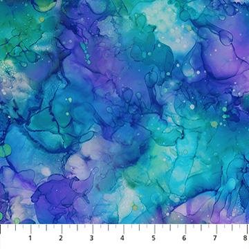 Northcott DP28883-66 Coral Reef Multi Texture Turquoise Multi '