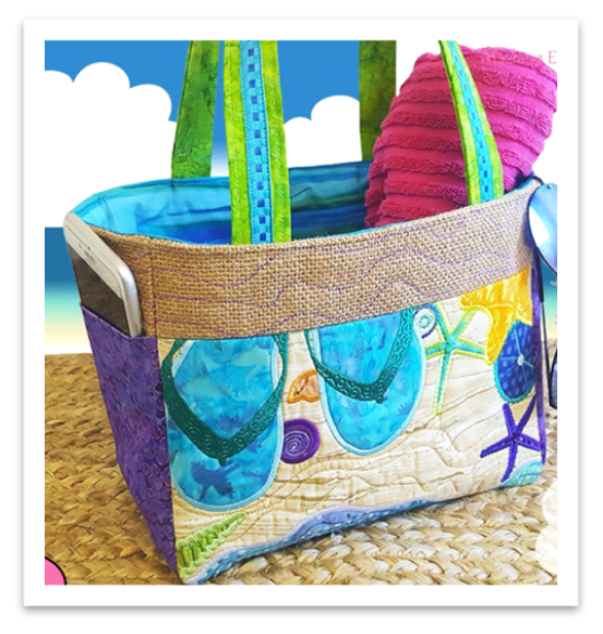 embroidered beach bags