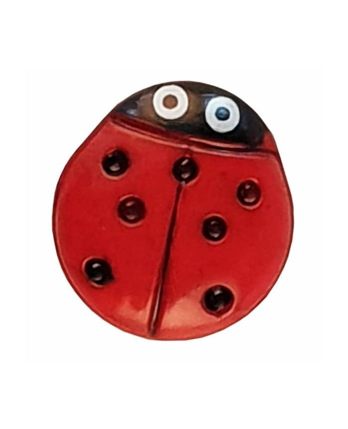 Dill Button 280474 Color 23 15mm / 0.6in Ladybug