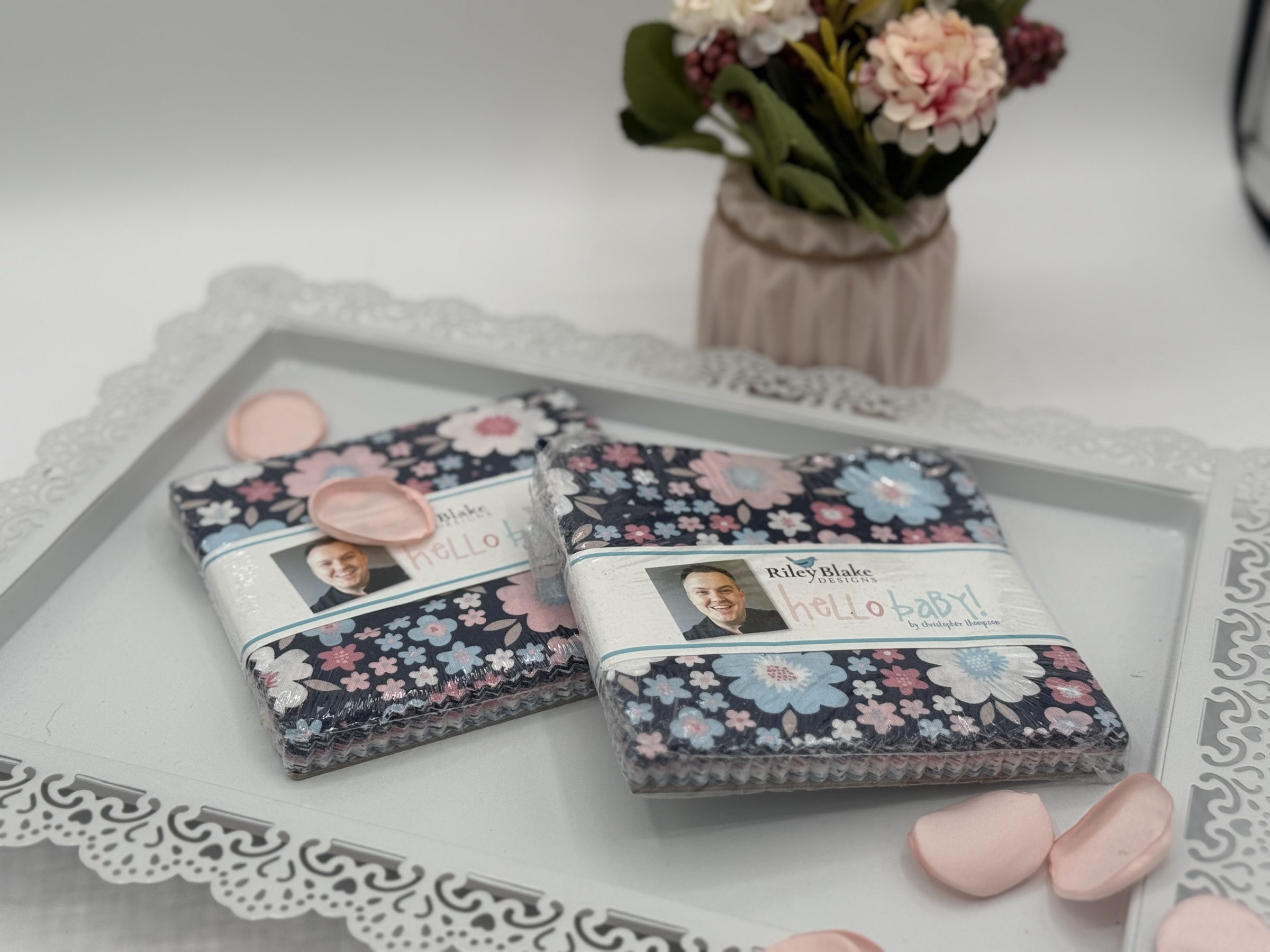 Riley Blake HELLO Baby Charm Pack by Christopher Thompson 5in Squares 42pcs 5-7570-42