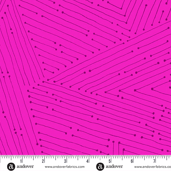 40 108 Wide Back AW-1514-E Electric Pink Gravitation by Giucy Giuce for Andover Fabrics