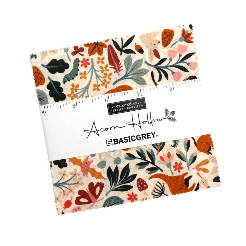 Acorn Hollow Charm Pack 30760PP by Basic Grey for Moda