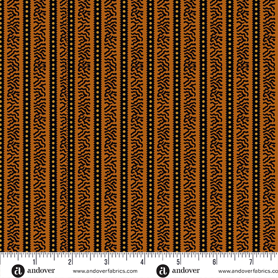Carolina A-5181-O Cheddar Striped Side by Jo Morton for Andover Fabrics