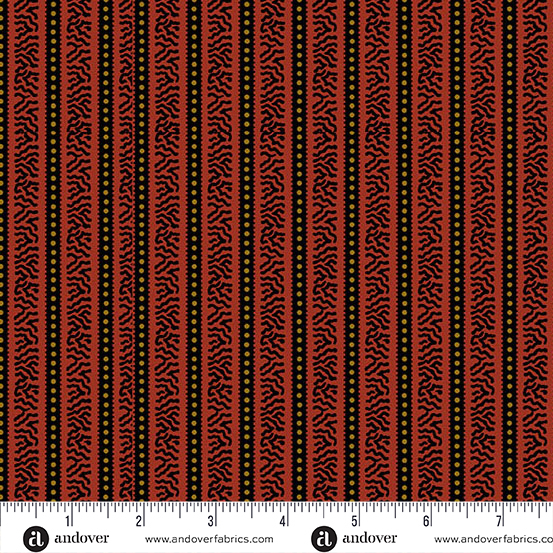 Carolina A-5181-R Red Striped Side by Jo Morton for Andover Fabrics