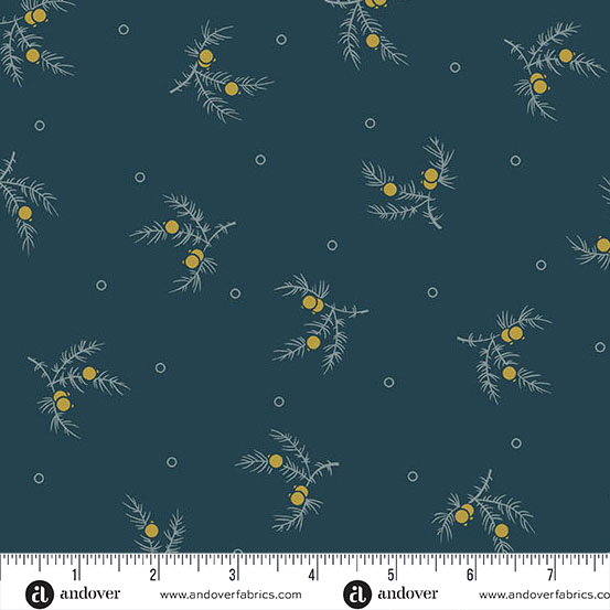 Carolina A-5315-B Blue Tossing Sprig by Jo Morton for Andover Fabrics