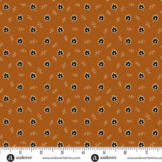 Carolina A-5316-O Cheddar Acorn Leaf by Jo Morton for Andover Fabrics