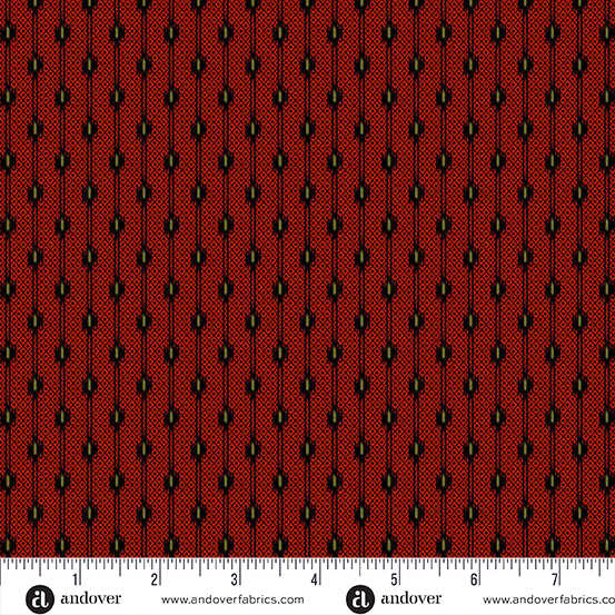 Carolina A-5319-R Red Dotty Stripe by Jo Morton for Andover Fabrics