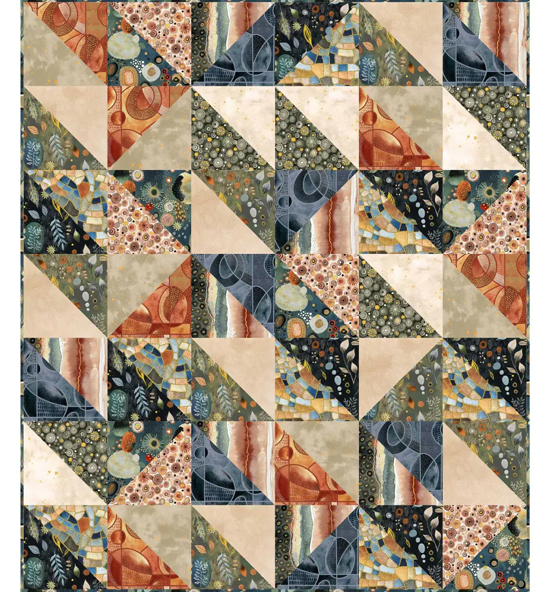 Floral Formation Quilt Kit using Flora & Form fabric by Essoldo Design