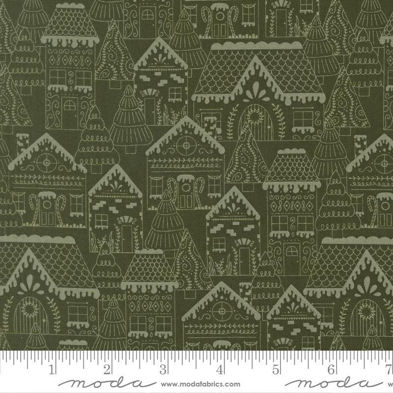 Gingerbread Lane 26150-15 Pine Houses by Kiley's Quilt Room for Moda