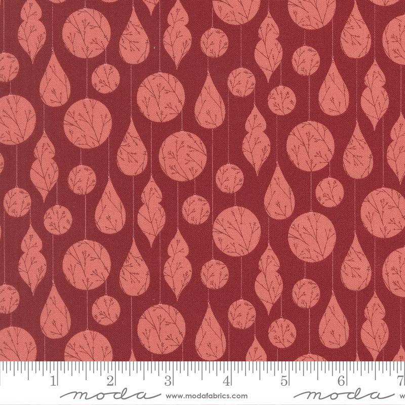 Gingerbread Lane 26151-18 Cranberry Crystal Ornaments by Kiley's Quilt Room for Moda