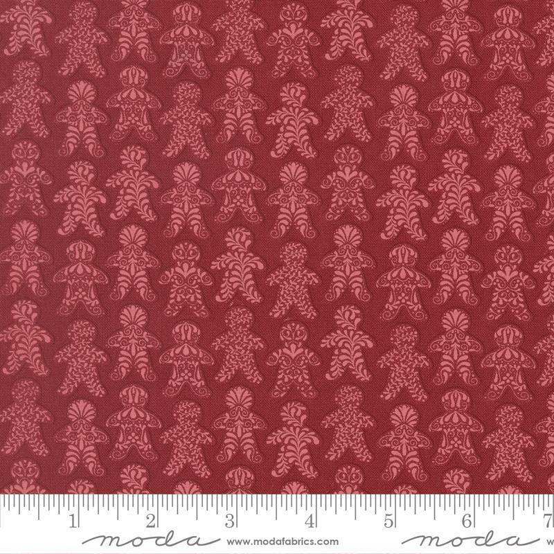 Gingerbread Lane 26152-18 Cranberry Gingerbread Dance by Kiley's Quilt Room for Moda