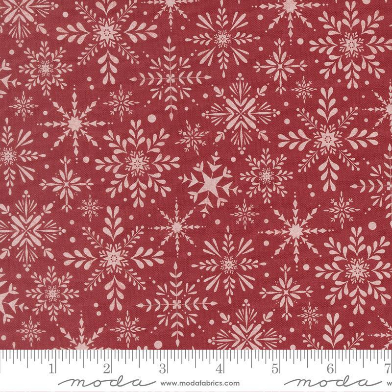 Gingerbread Lane 26153-18 Cranberry Blizzard Snowflake by Kiley's Quilt Room for Moda