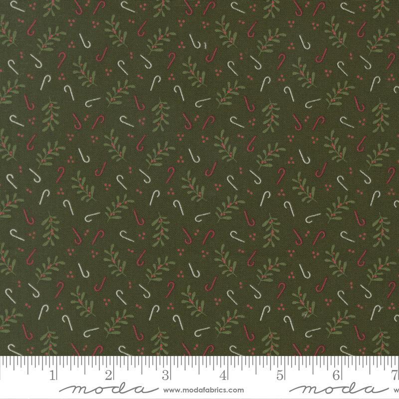 Gingerbread Lane 26157-15 Pine Holly Candy Canes by Kiley's Quilt Room for Moda