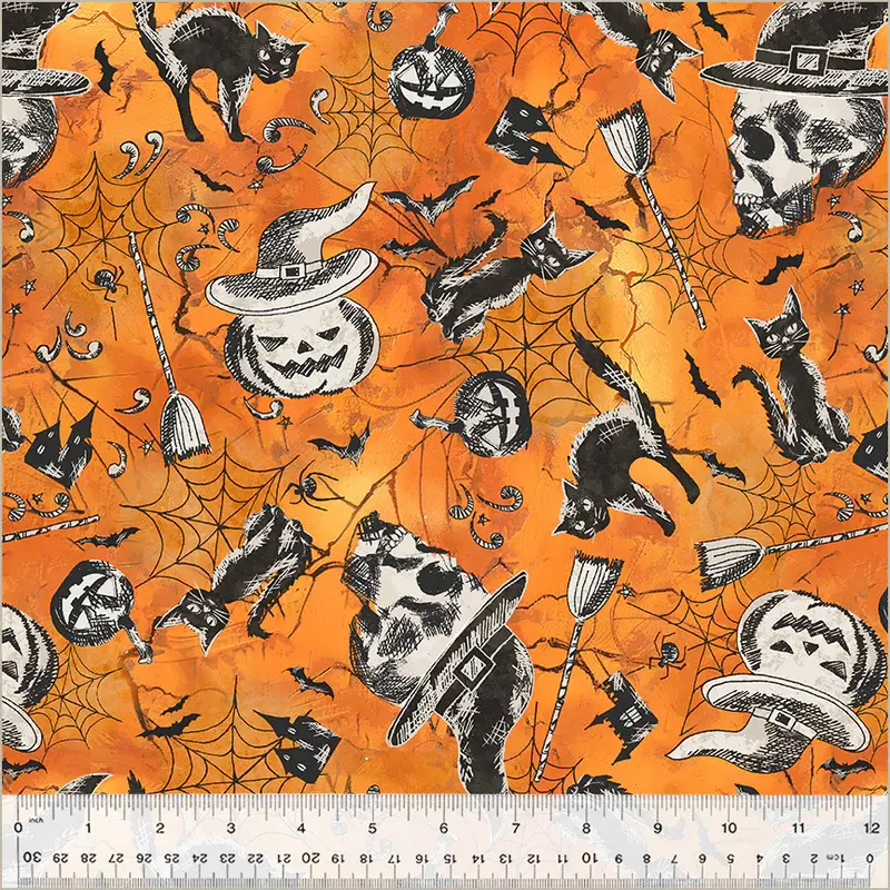 Hallow's Eve 54446-1 Pumpkin Halloween Night by Whistler Studios for Windham