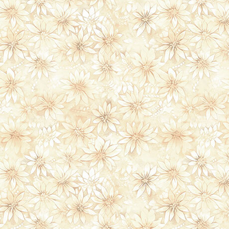 Hedgehugs 31418-E Cream Daisy Tonal by Morris Creative Group for QT Fabrics