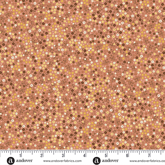 Hello Autumn MU-100-P Pink Mini Blooms Foliage Cascade for Andover Fabrics