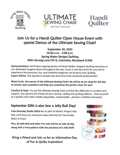 HQ and Ultimate Sewing Chair Open House Flyer