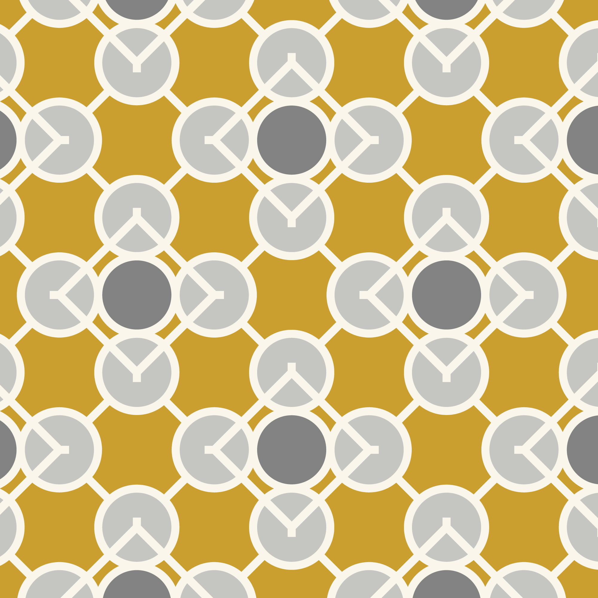 Prisms Barkcloth 228335 Gold/Gray from The Frank Lloyd Wright Foundation for Cloud9 Fabrics